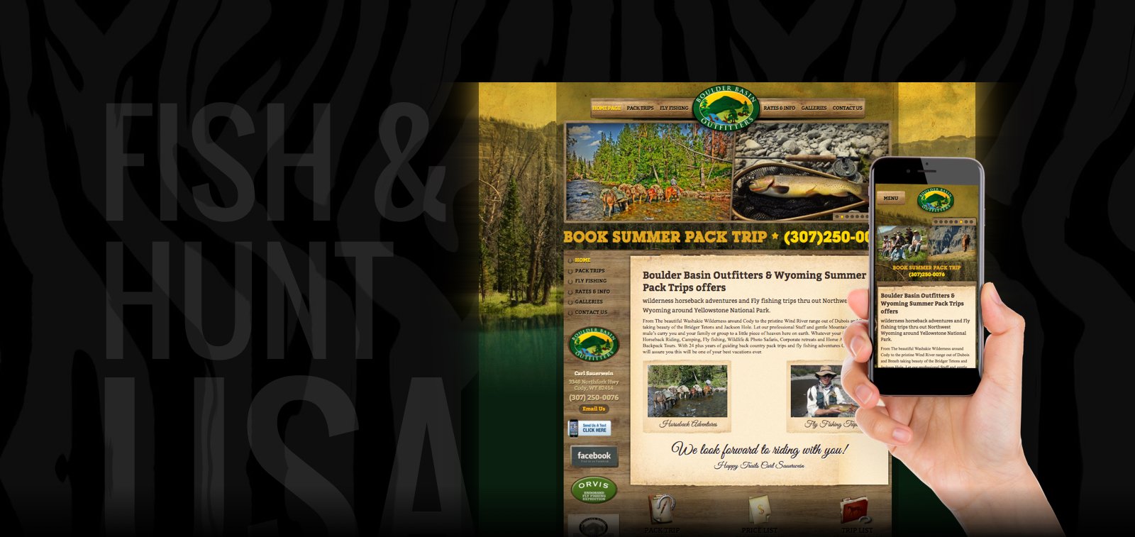 Outdoors Fishing Website Design